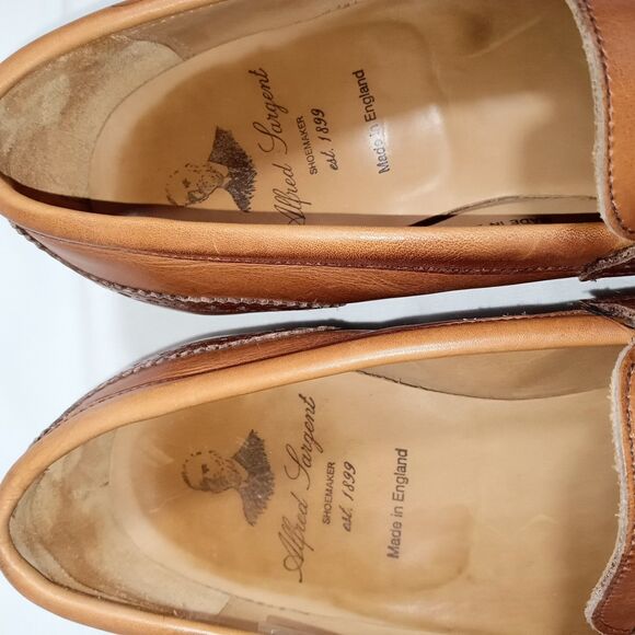 Alfred Sargent Men\'s Sandringham Leather Loafer Brown UK 8 US 9 Made In England main image 6
